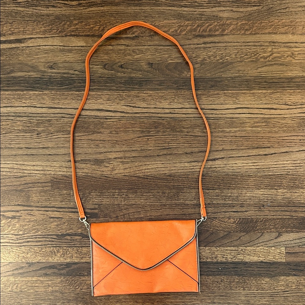 Orange Envelope Crossbody Bag